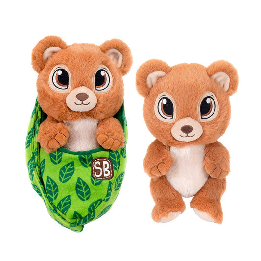 Bear Swaddle Babies Plush Toy 9.5 inch Baby Sling Carrier NWT