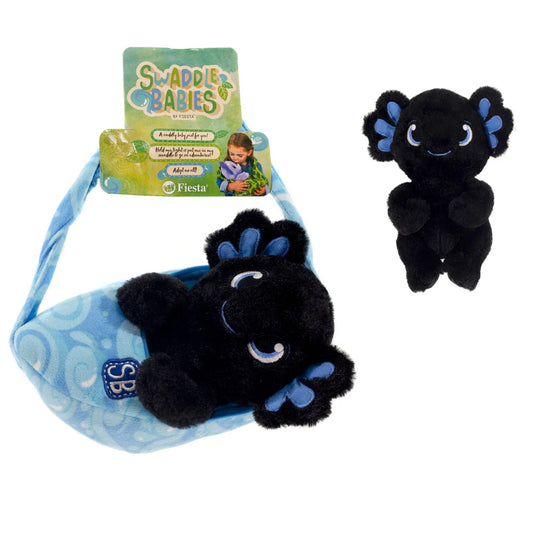 Black Axolotl Swaddle Babies Plush Toy 9.5 inch Baby Sling Carrier