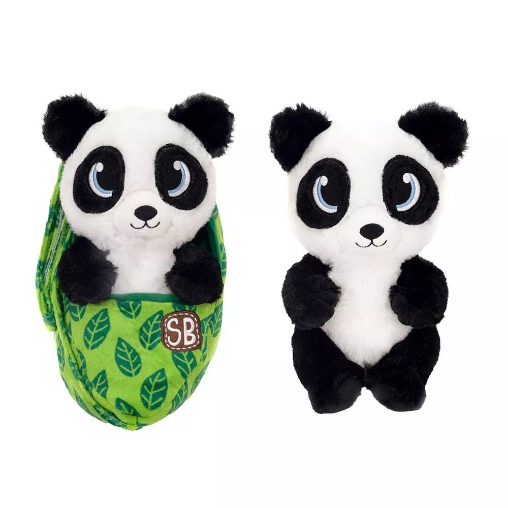 Panda Bear Swaddle Babies Plush Toy 9.5 inch Baby Sling Carrier