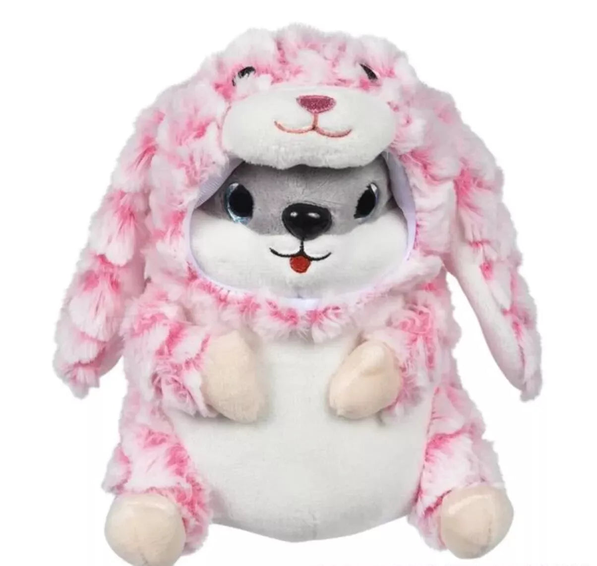 Belly Buddy Pink Bunny Hamster Plush Toy 10 inch