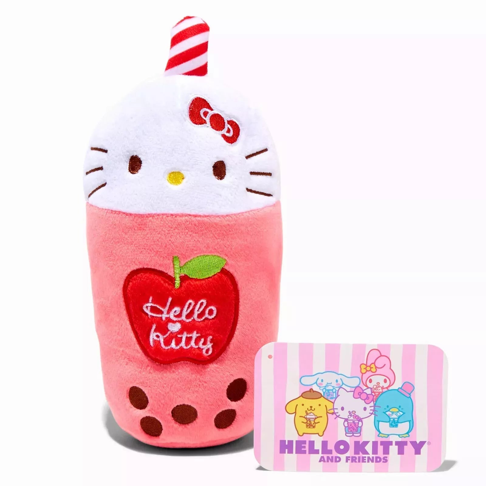 Hello Kitty and Friends Pink Boba Tea Plush 10 inch